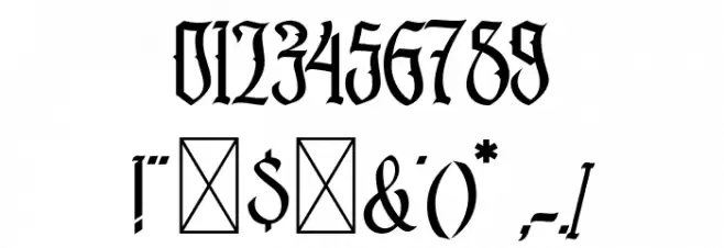 Cydonia Regular Font OTHER CHARS