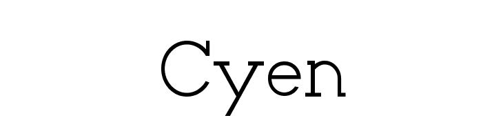 Cyen  Frei Schriftart Herunterladen