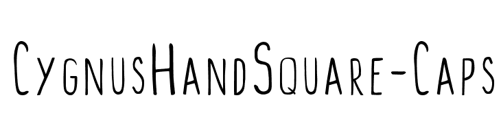 CygnusHand Square-Caps Font