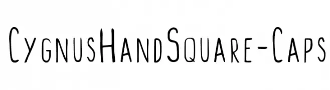 CygnusHand Square-Caps  Скачать бесплатные шрифты