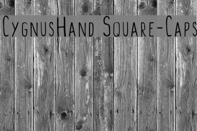CygnusHand Square-Caps Font examples