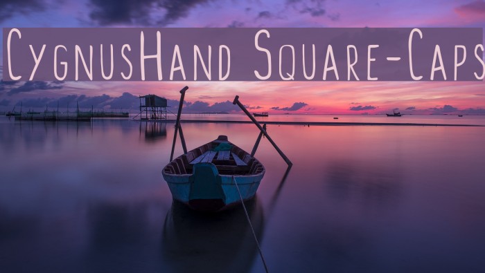 CygnusHand Square-Caps Font examples