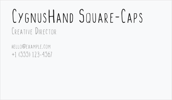 CygnusHand Square-Caps Business Card