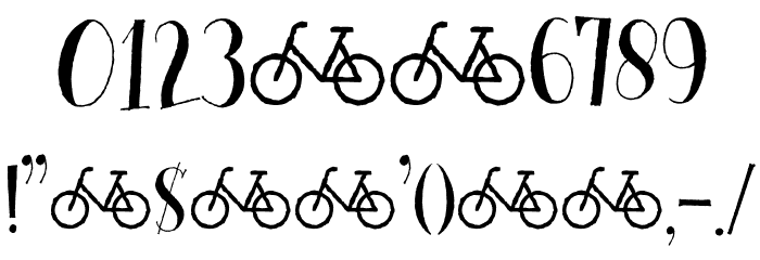 Cykelsmed DEMO Regular Font OTHER CHARS