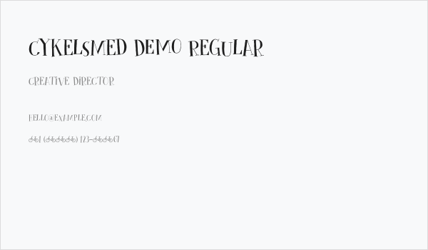 Cykelsmed DEMO Regular Business Card