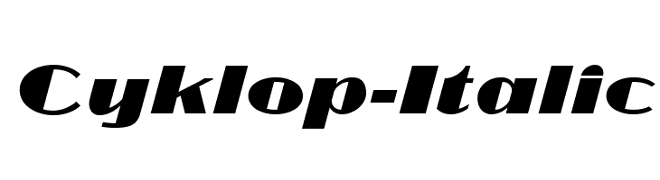 Cyklop-Italic Font