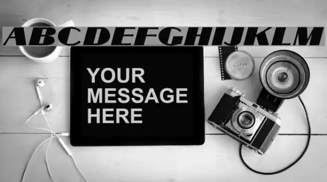 Cyklop-Italic Font examples