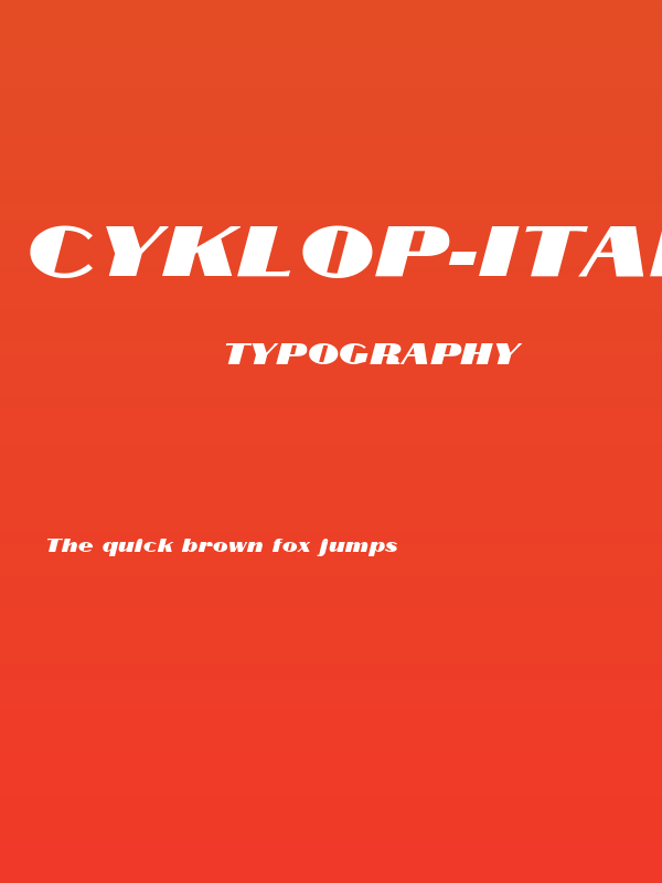 Cyklop-Italic Poster