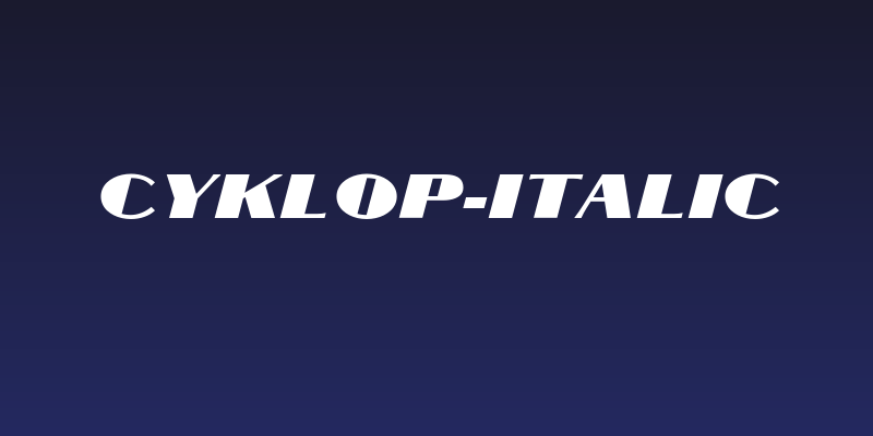 Cyklop-Italic Social Header