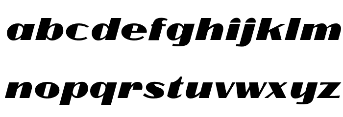 Cyklop-Italic Font LOWERCASE