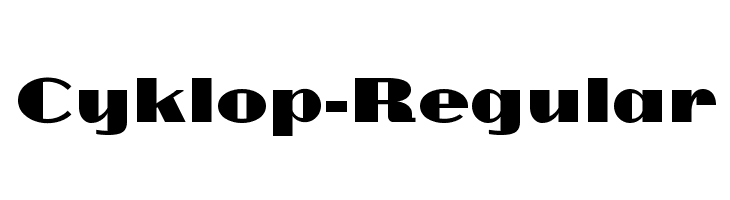 Cyklop-Regular Font