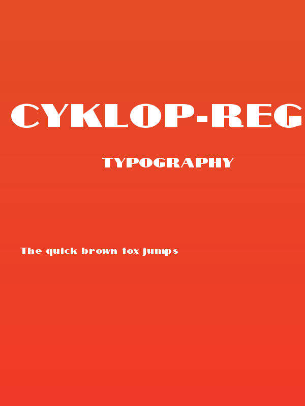 Cyklop-Regular Poster