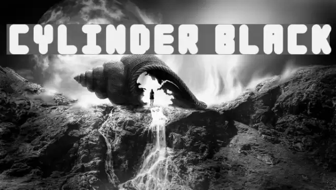 Cylinder Black Font examples