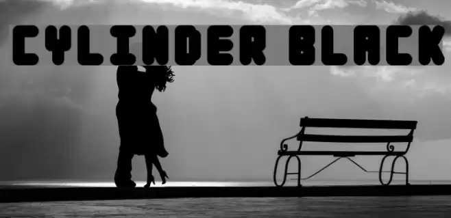 Cylinder Black Font examples