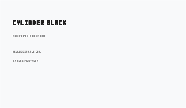 Cylinder Black Business Card