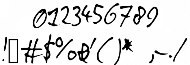 CyllsHandwriting Font OTHER CHARS