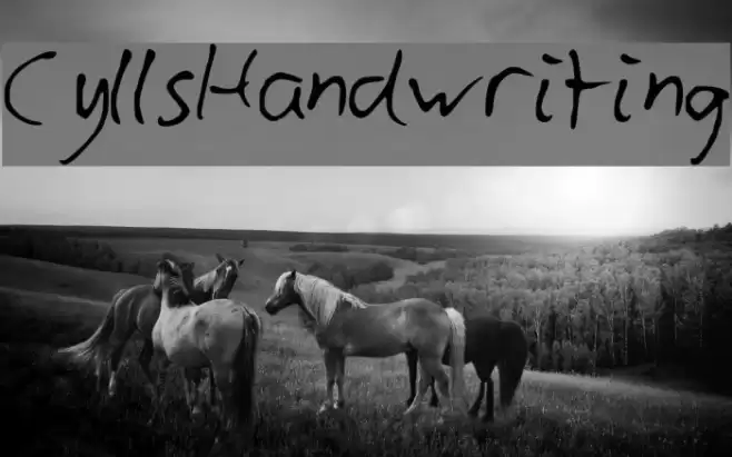 CyllsHandwriting Font examples
