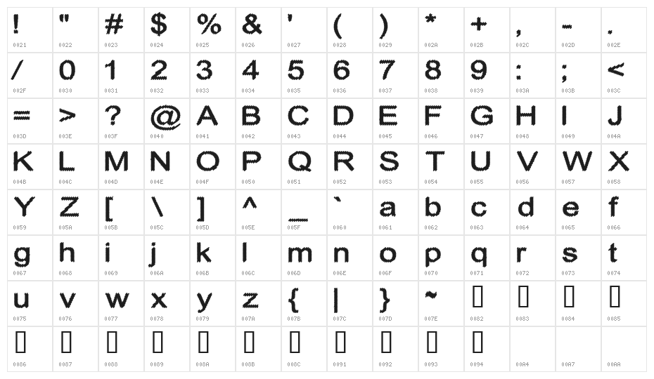 Cylonic Crossdraft Character Map