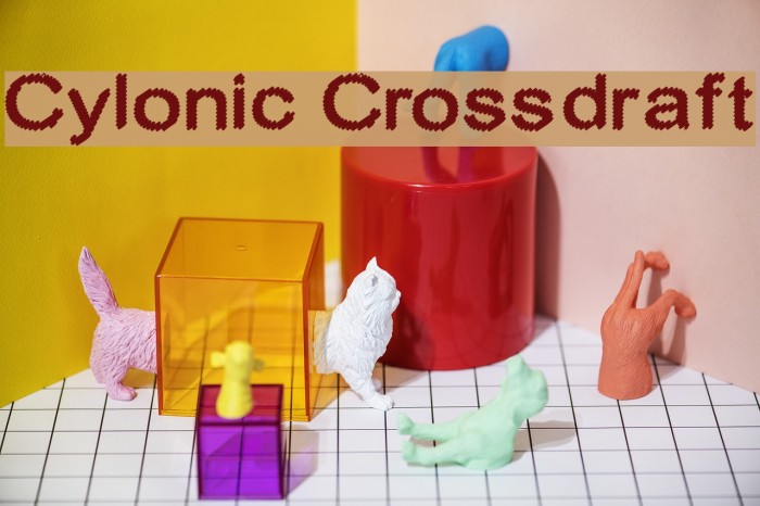 Cylonic Crossdraft Font examples