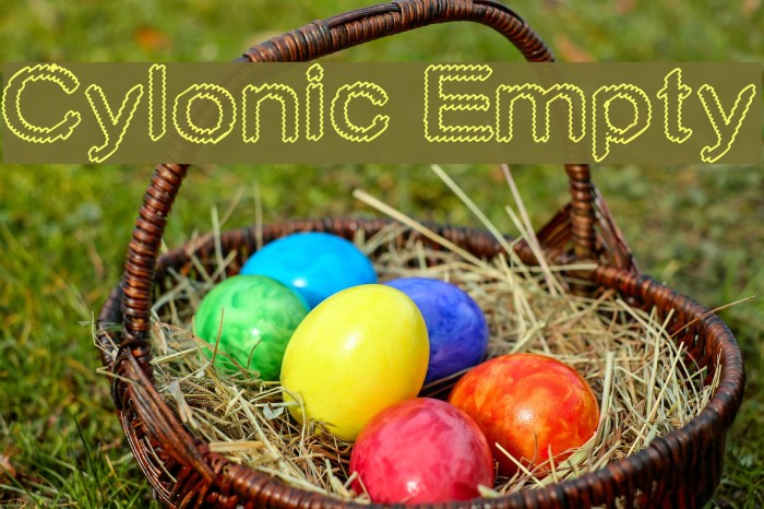 Cylonic Empty Font examples