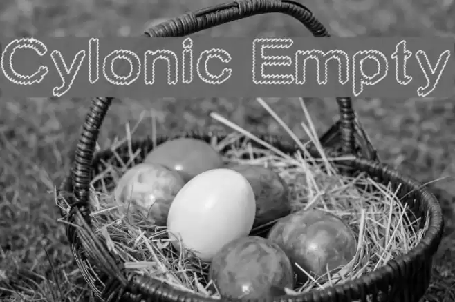 Cylonic Empty Fonte examples