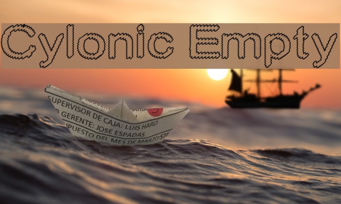 Cylonic Empty Font examples