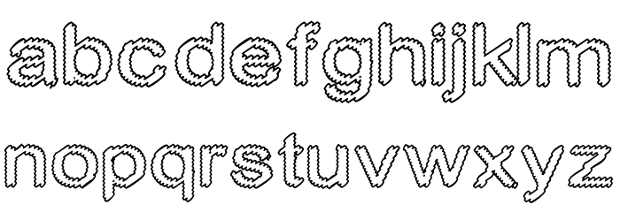 Cylonic Empty Font LOWERCASE
