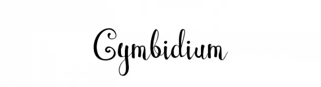 Cymbidium  Frei Schriftart Herunterladen