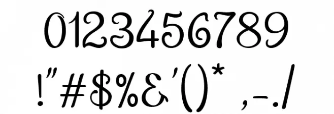 Cymbidium Font OTHER CHARS