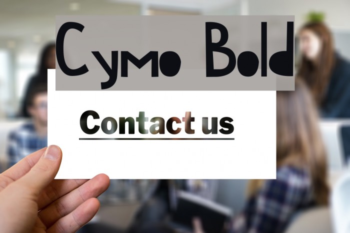 Cymo Bold Font examples