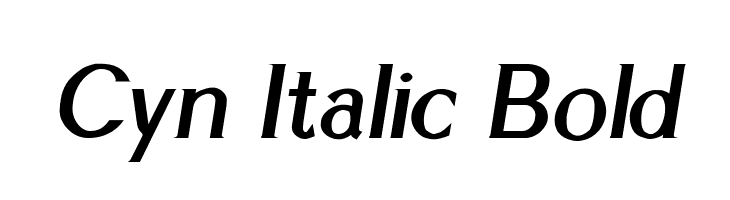 Cyn Italic Bold  لخطوط تنزيل