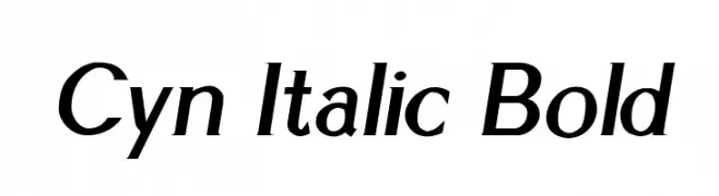 Cyn Italic Bold  免费字体下载