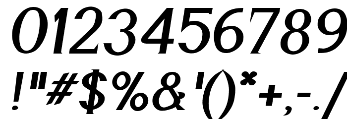 Cyn Italic Bold Font OTHER CHARS