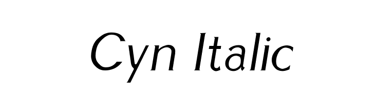 Cyn Italic  नि: शुल्क फ़ॉन्ट्स डाउनलोड
