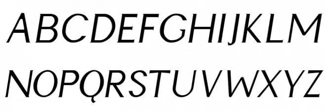 Cyn Italic Caratteri MAIUSCOLE