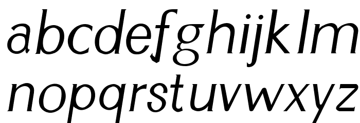 Cyn Italic Font LOWERCASE