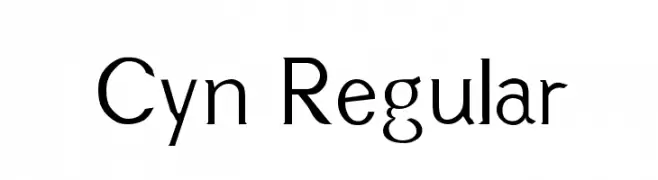 Cyn Regular  免费字体下载