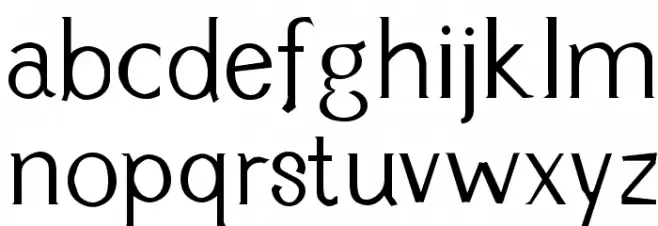 Cyn Regular Font LOWERCASE