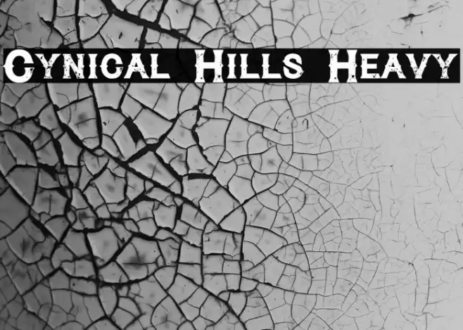 Cynical Hills Heavy Font examples