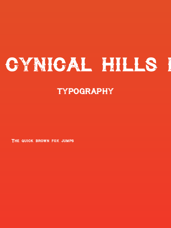 Cynical Hills Heavy Poster