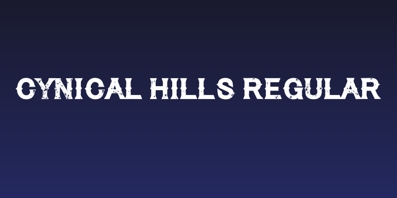 Cynical Hills Regular Social Header