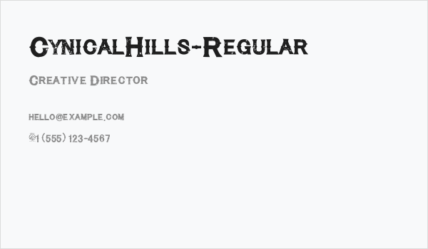 CynicalHills-Regular Business Card