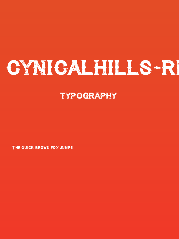 CynicalHills-Regular Poster