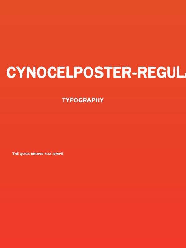 CynocelPoster-Regular Poster