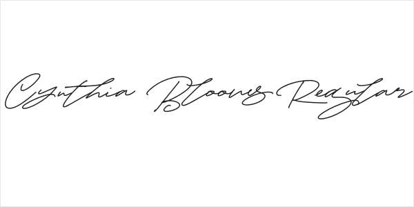 Cynthia  Blooms Regular Logo
