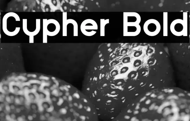Cypher Bold Font examples