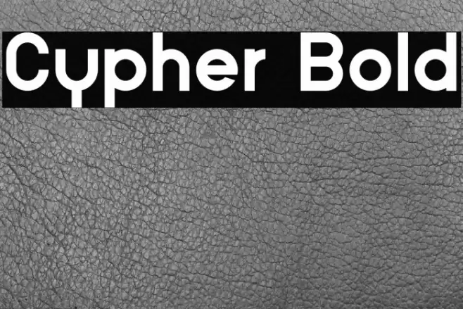 Cypher Bold Font examples