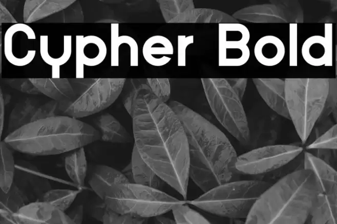 Cypher Bold Font examples