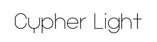 Cypher Light  Frei Schriftart Herunterladen