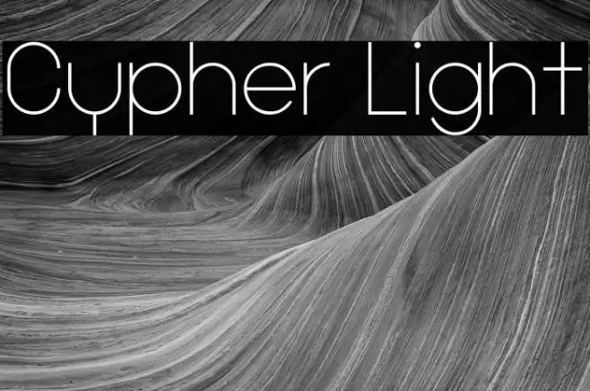 Cypher Light Font examples